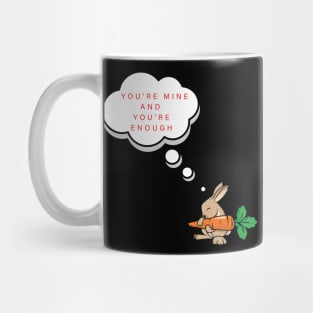 cute rabbit happy with his carrot Mug